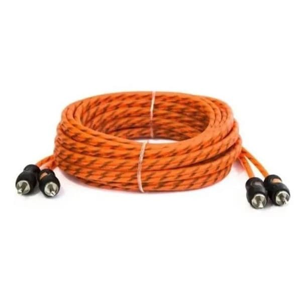 CABO RCA 4 MACHOS 5 METROS LARANJA KX3 INJETADO SOM MODULO