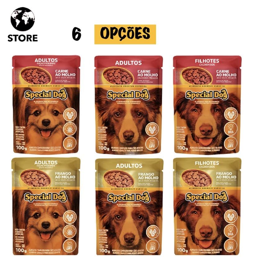 Sache Special Dog caes cachorro todos tipos animais pet 100g ração úmida macia - Global Store