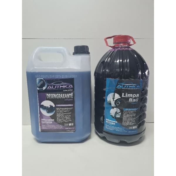 kit Limpeza Automotivo Profissional: Limpa Baú (Metazil) Concentrado e Desengraxante (Solupan) Concentrado.