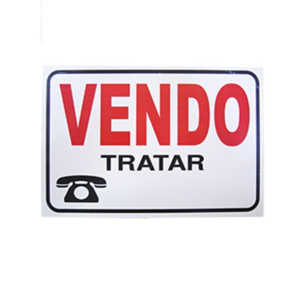 Placa De Sinalizacao/ indicativa Vendo tratar placa de venda