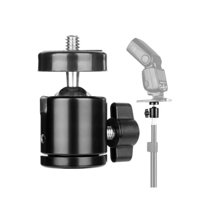Cabeça Articulada P/ Led Ring Light Tripe Ball Head 1/4 + Nota Fiscal - Envio Imediato