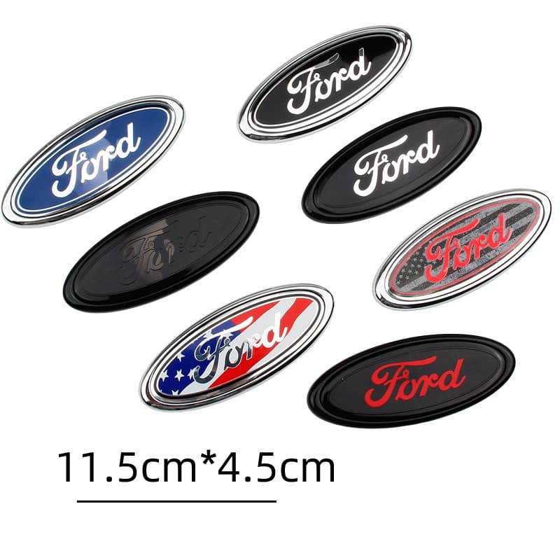 1 ❤ ABS 11.5CM * 4.5 Logotipo Ford Emblema De Substituição Do Carro Dianteiro Traseiro Grelha Frontal Para