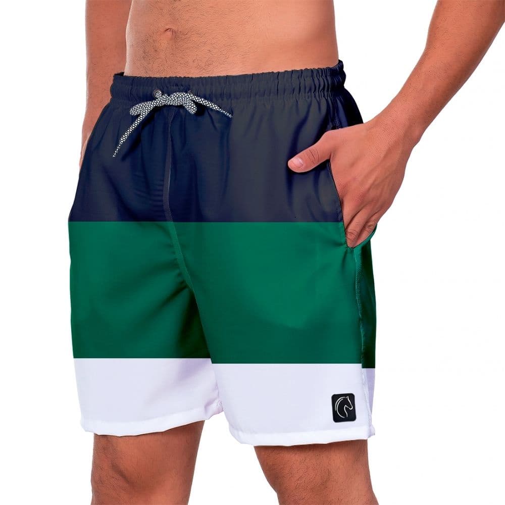 Short Masculino Moda Praia Estampado Bermuda Premium Estilo Casual Confortável Secagem Ultra Rápida