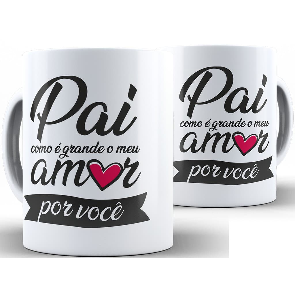 Caneca Dia dos Pais - Xícara Personalizada 325ML Porcelana Cerâmica 100% AAA Pai Cozinha Decoração Presente