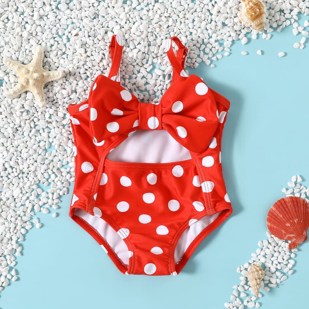 Roupa Infantil/Maiô De Bebê Peça Única Com Estampa De Bolinha /