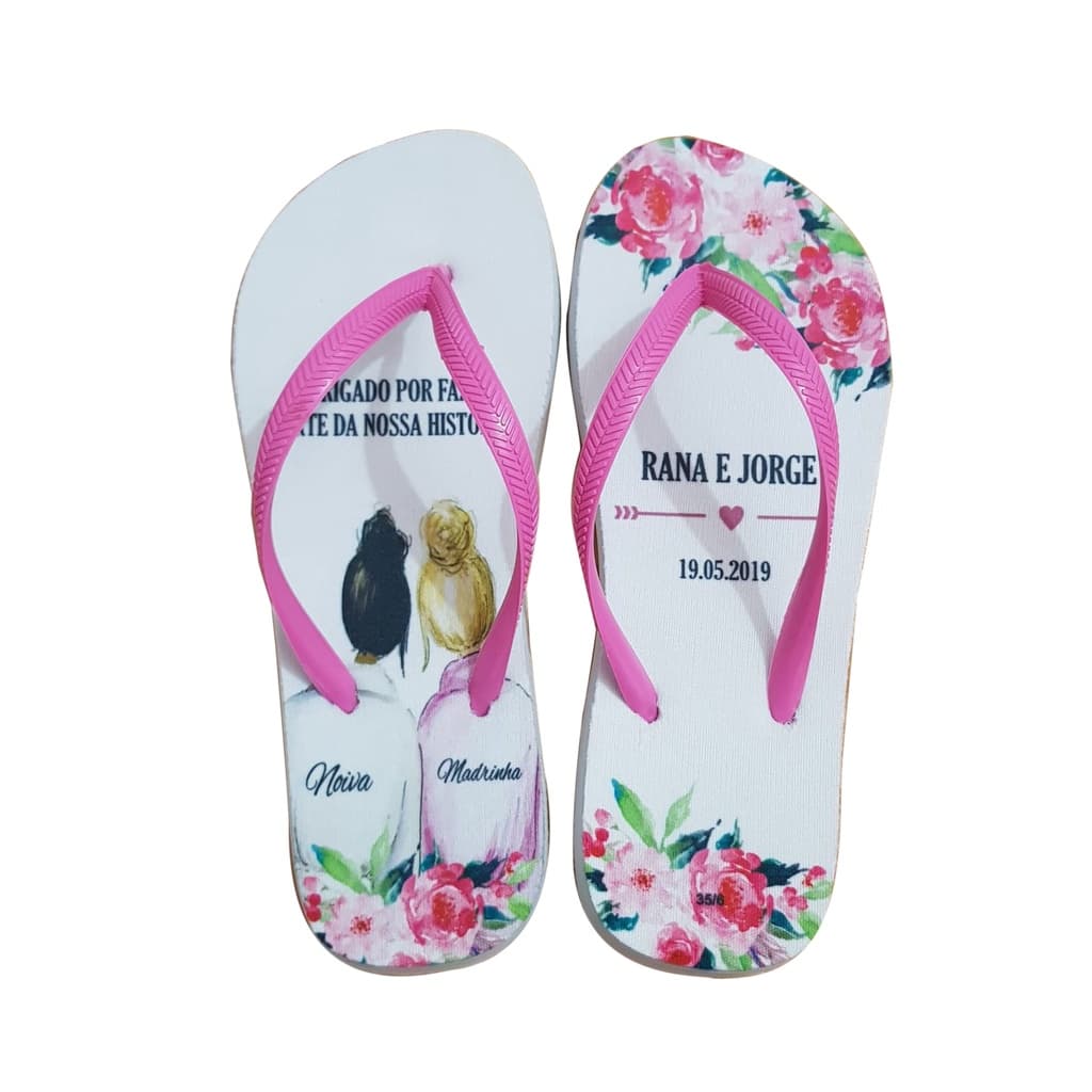 70 Pares de Chinelos Personalizados casamento/aniversario
