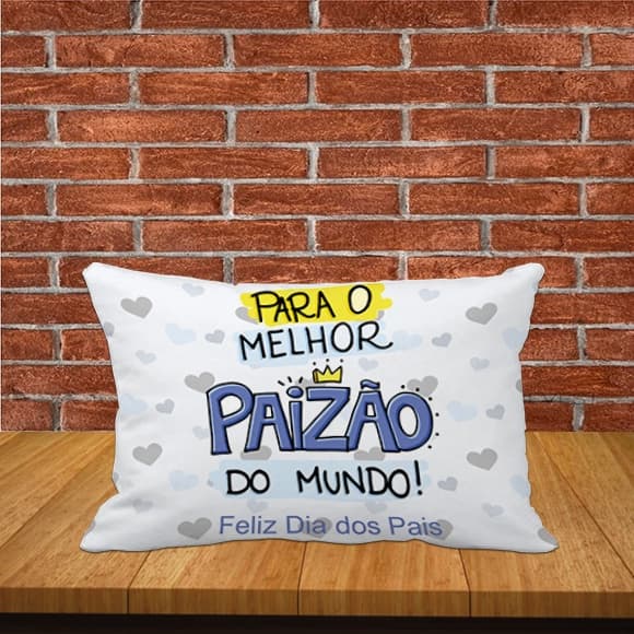 Almofada decorativa  Dia dos pais Para o Melhor Paizão do Mundo