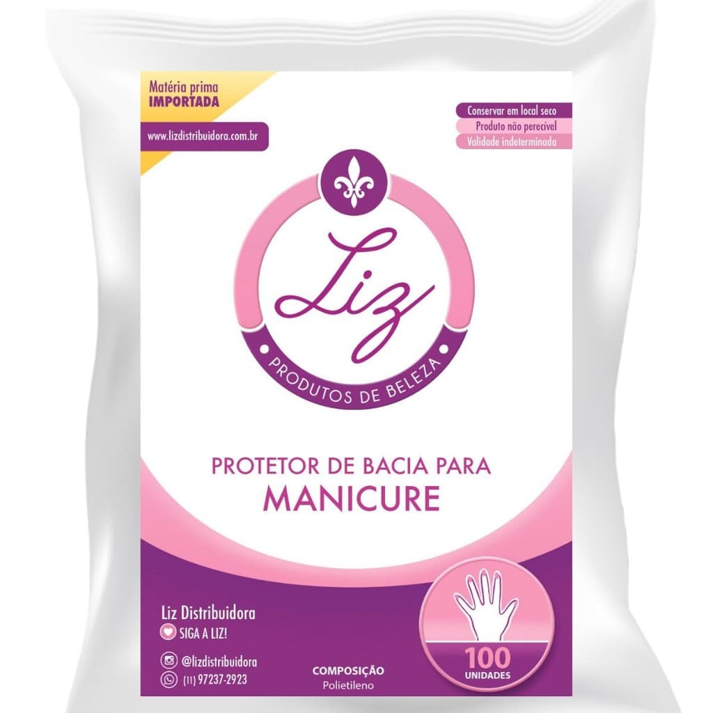 Protetor de bacia manicure  100 unidades Liz produtos de beleza