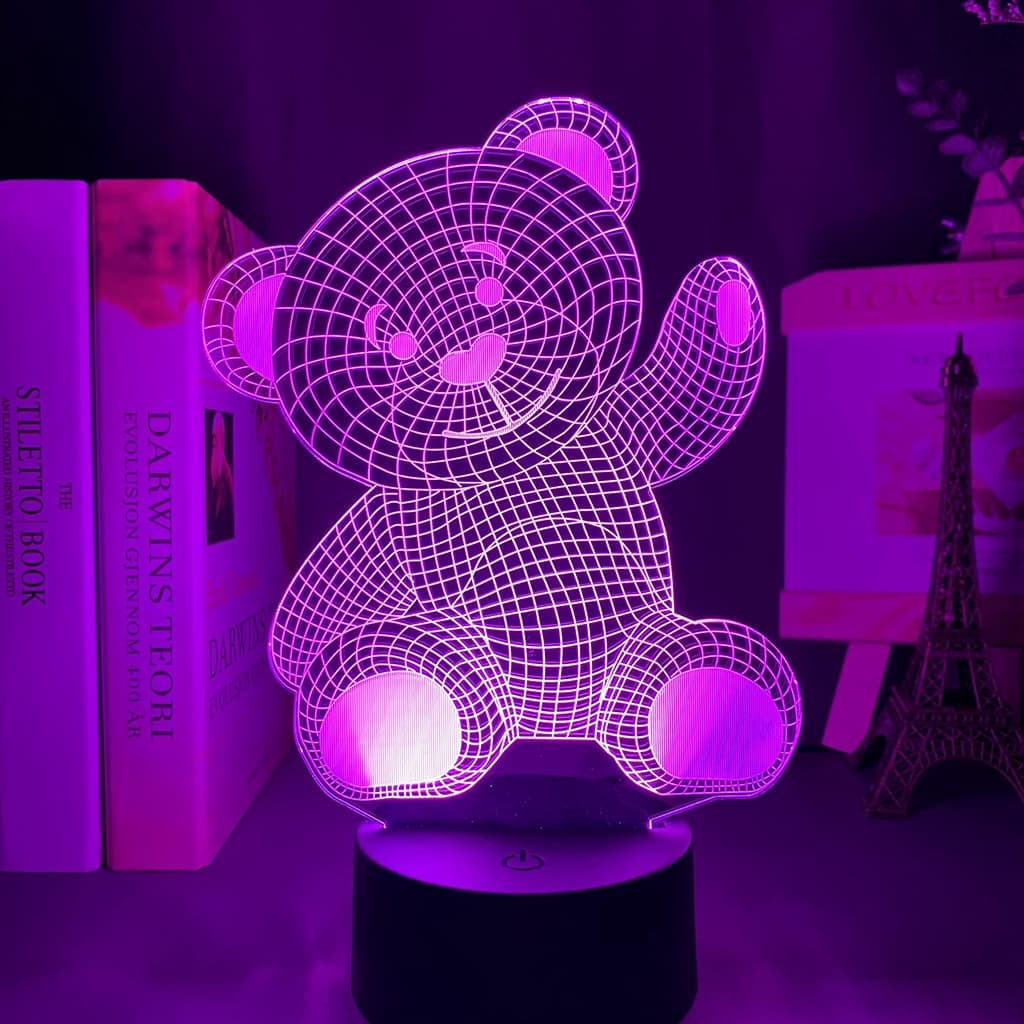 Luminária De Mesa Com Claro Noturna Led Botão De Toque Visual/Criativo/Desenho Urso/Beckoned/Decoração