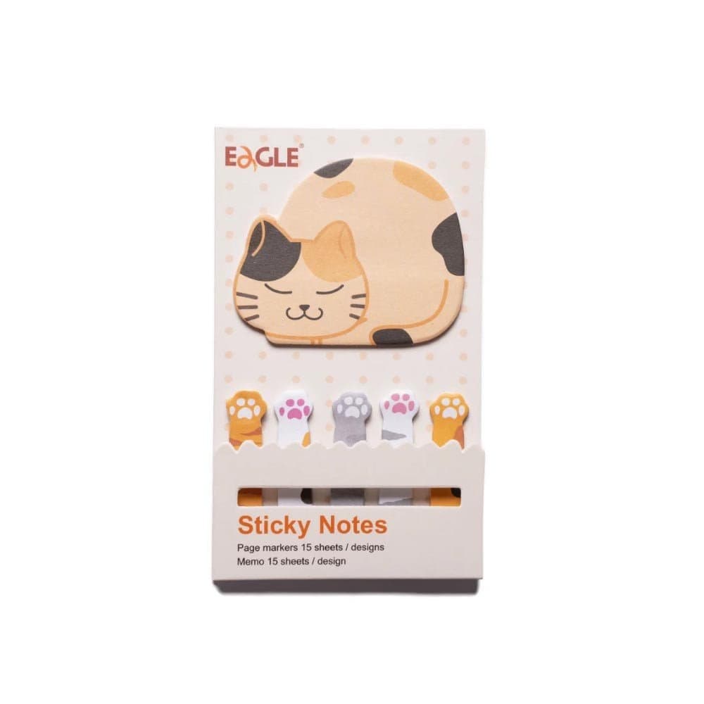 Bloco Adesivo e Marca Página Gato Eagle 90 Folhas