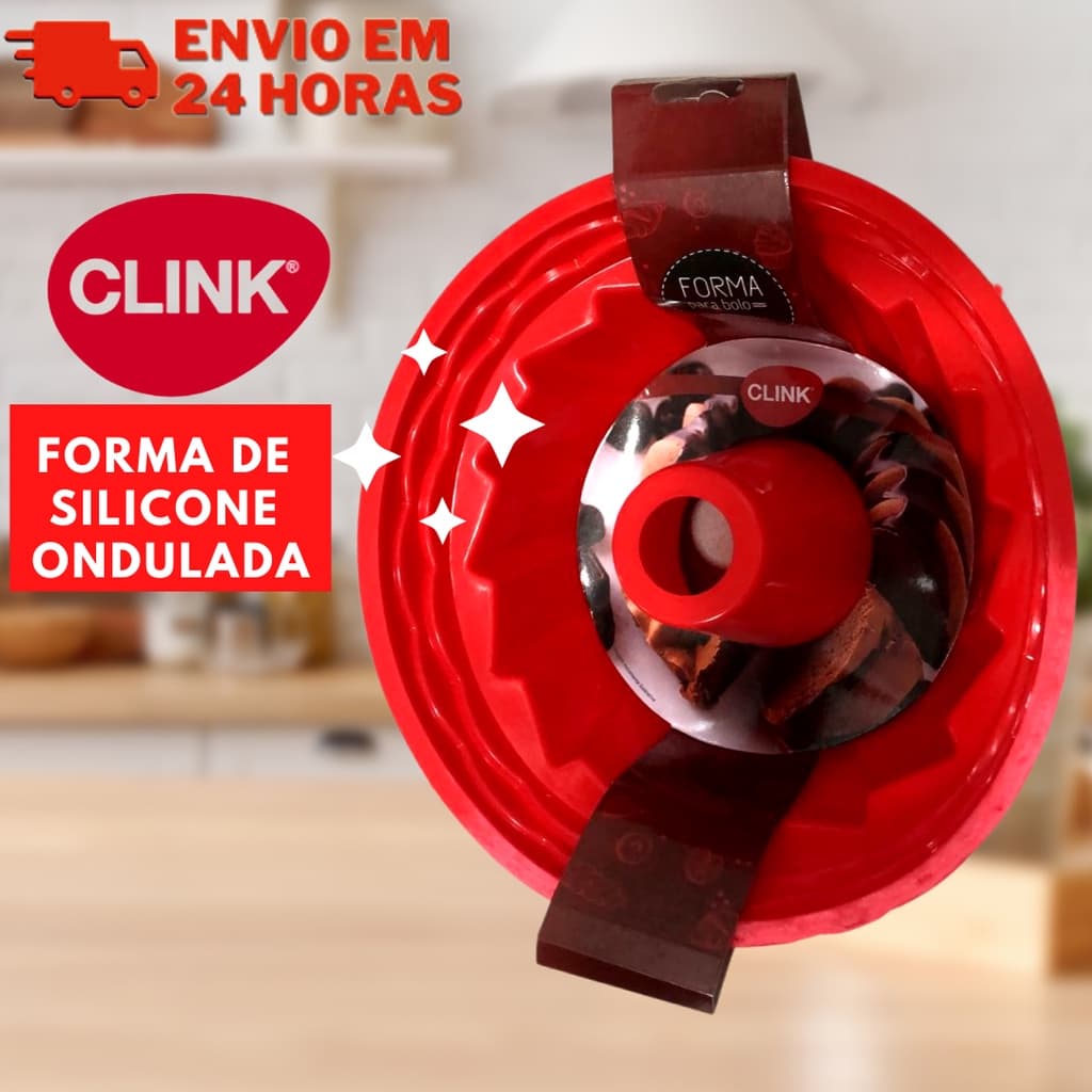 Forma De Pudim Bolo Torta Silicone Vazada Redonda Com Furo Microondas Forno / Redonda Clink