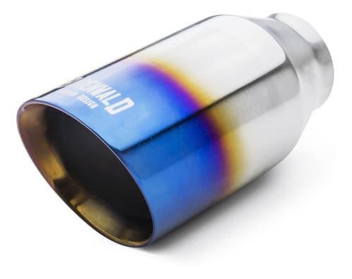 Ponteira Escapamento Universal Esportiva 3 Polegadas em Aço Inox Barenwald Laim Acabamento Azulado Burned Tip