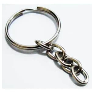 ARGOLA PARA CHAVEIRO COM CORRENTE REFORÇADA 22mm