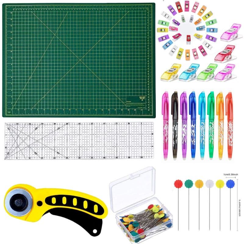 Kit Base De Corte 60 + Régua 60 + Cortador 45 Mm Patchwork