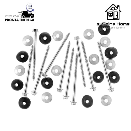 25 peças Parafuso para Telha 5/16 x 110 mm. com Kit Vedação