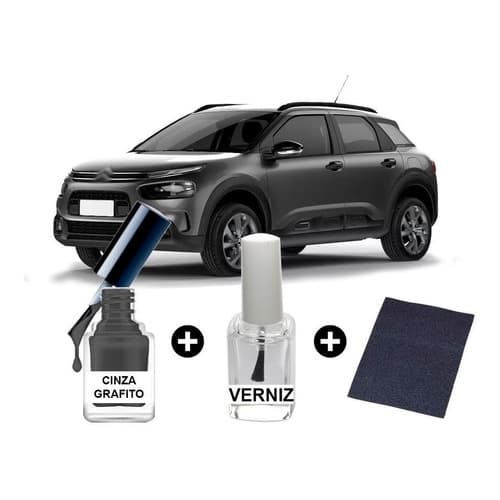 Tinta Tira Risco Automotiva Citroën C4 Cactus Cinza Grafito