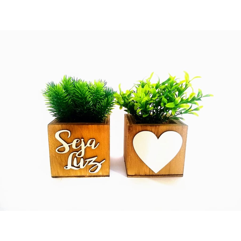 Vaso Decorativo Com Frases Planta Artificial