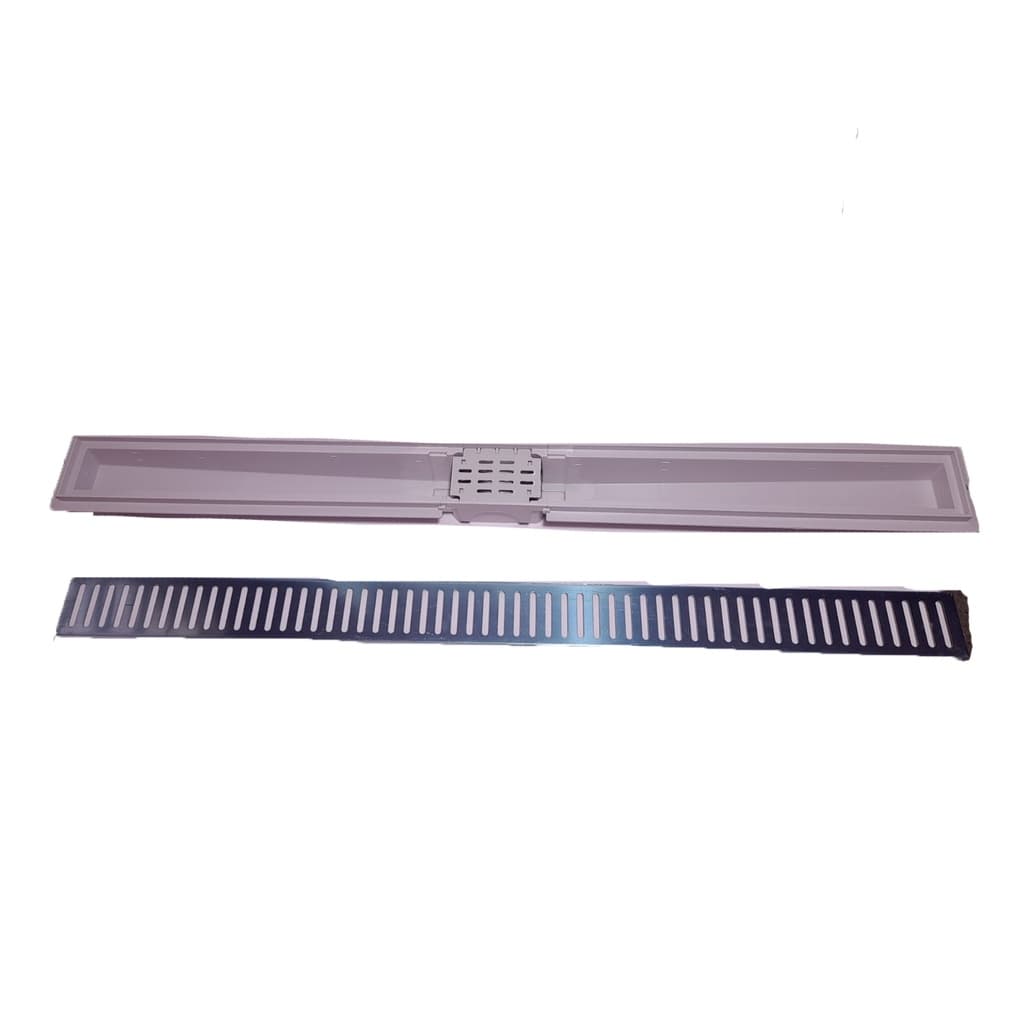 Ralo Inox Linear Tradicional Discreto Piso Porcelanato Área Quintal Sacada Escoamento Vazado 5x70cm