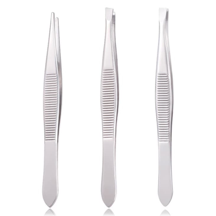 KIT com 3 Pinças Para Designer De Sobrancelhas /3 ponta diferente