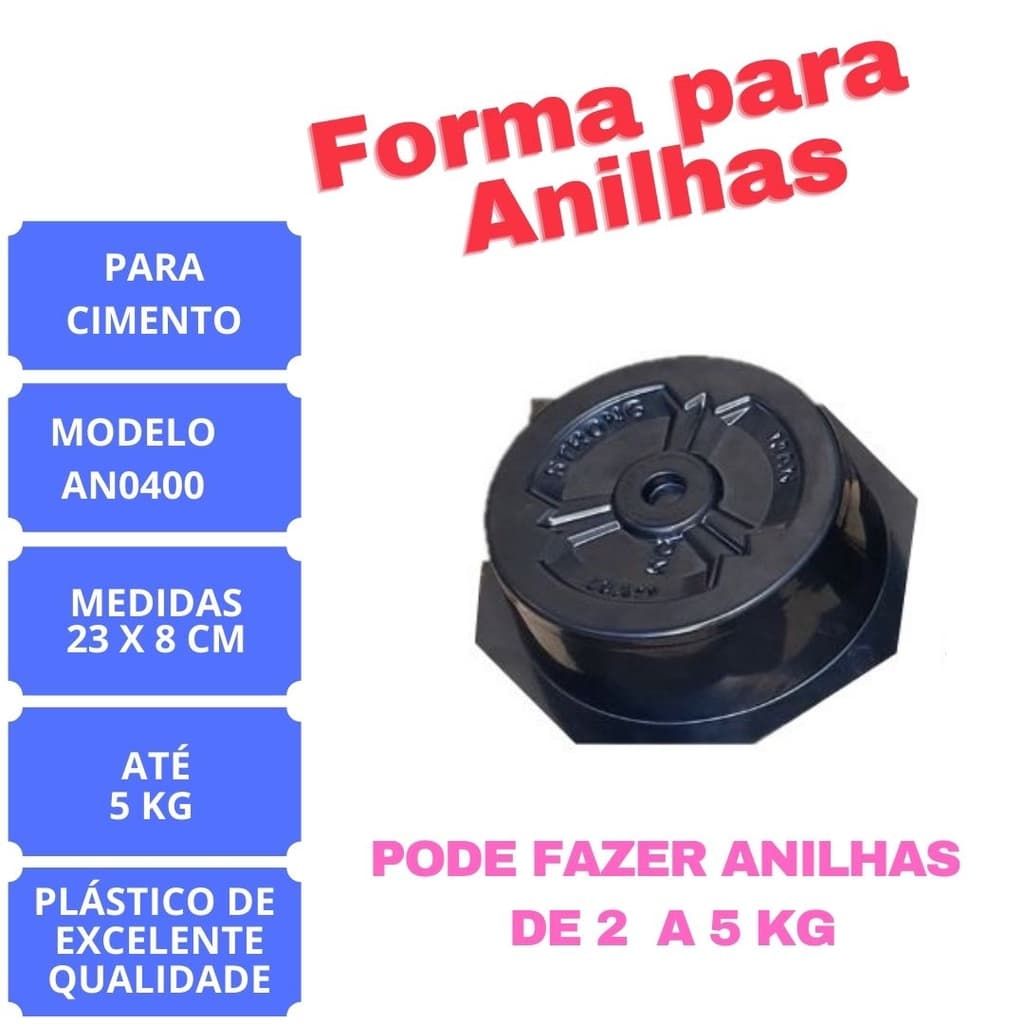 Forma Para Fabricação De Anilhas E Halteres Cimento - AN0400