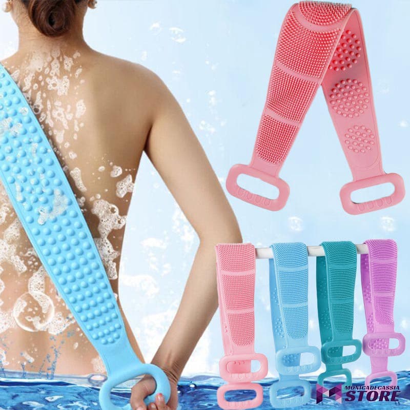 Esfoliação corporal, escova de chuveiro, massagem de limpeza de silicone