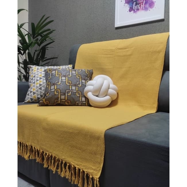 Manta Protetora De Algodão Pra  Cama Sofá 1.40x2.40 Decoração