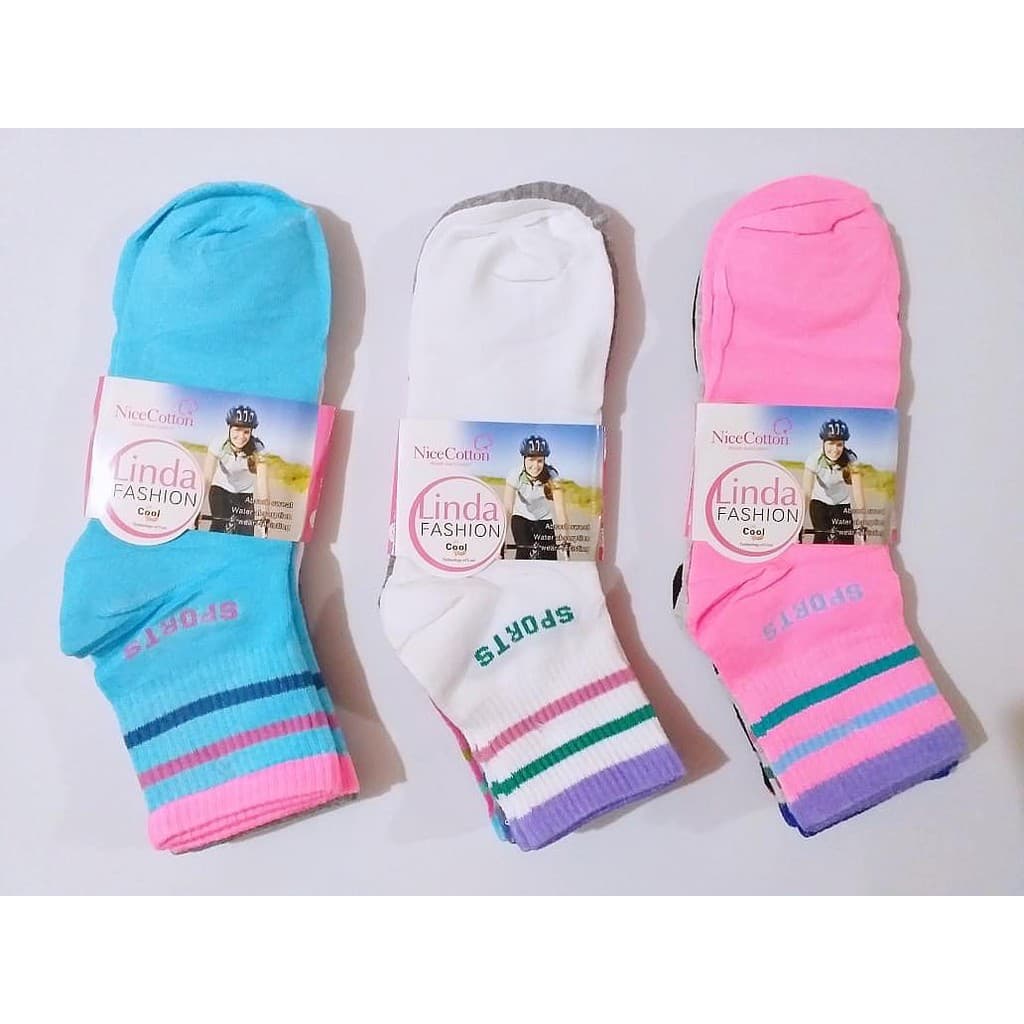 Kit 3 Pares Meias Feminina Cano Médio Algodão Dia a Dia Frio