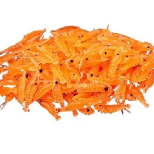 Isca Artificial Camarão De Silicone Laranja