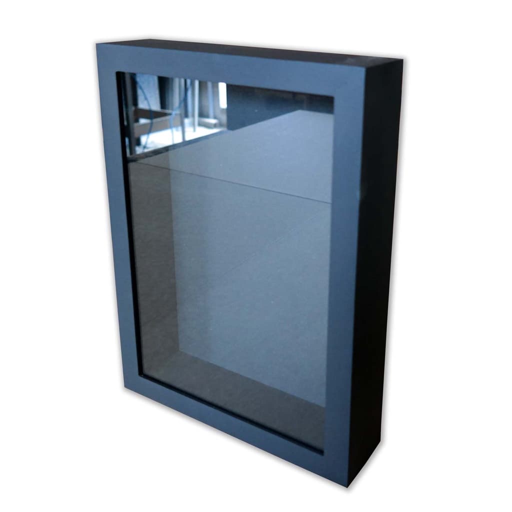 Quadro Moldura Decorativa Caixa Alta Preto 21x30cm 5,3 De Profundidade