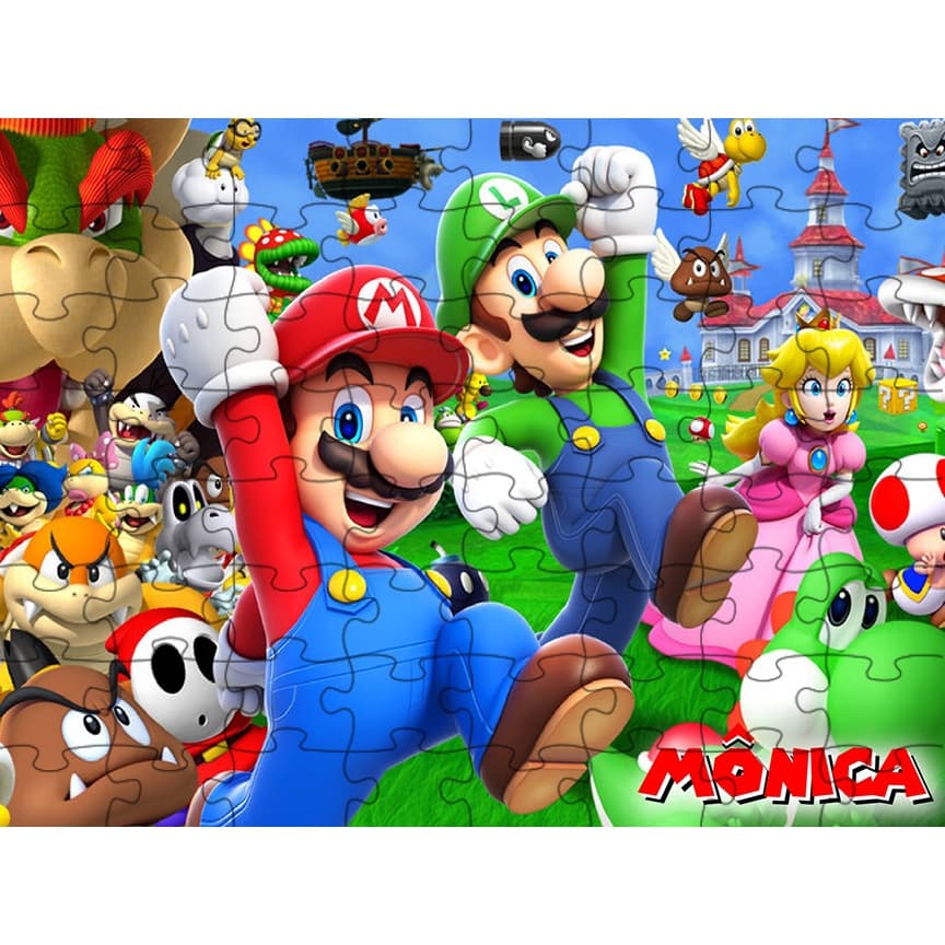 Quebra-Cabeça Personalizado Nintendo Super Mario Bros