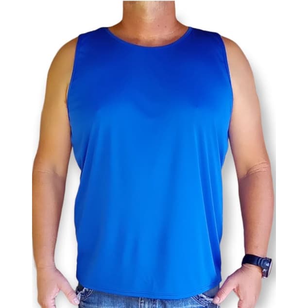 Camiseta Regata Masculina Fitness Academia Caminhada Crossfit Beach Tênis Sublimação Seca Rápido