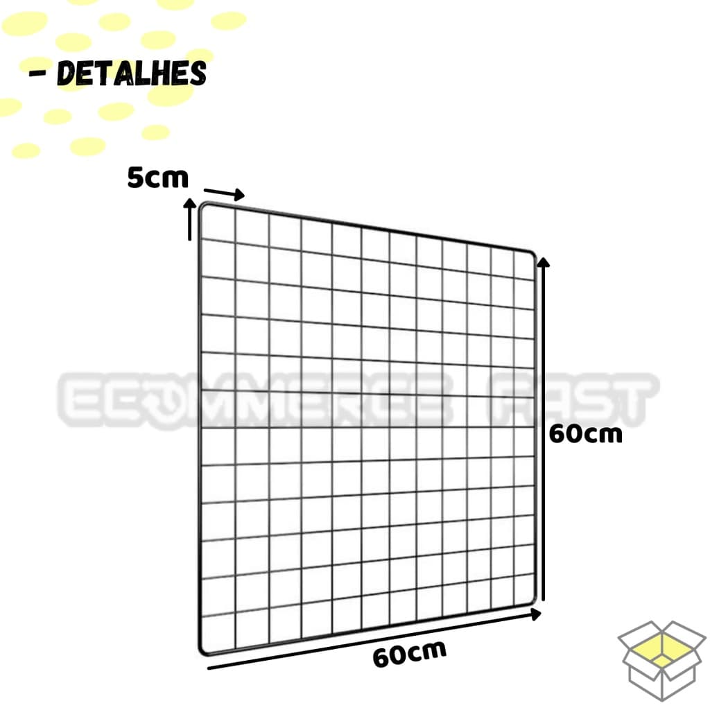 02 Telas Aramadas 60 cm x 60 cm Para Aumentar  Cercadinho Pets com 04 conectivos em T