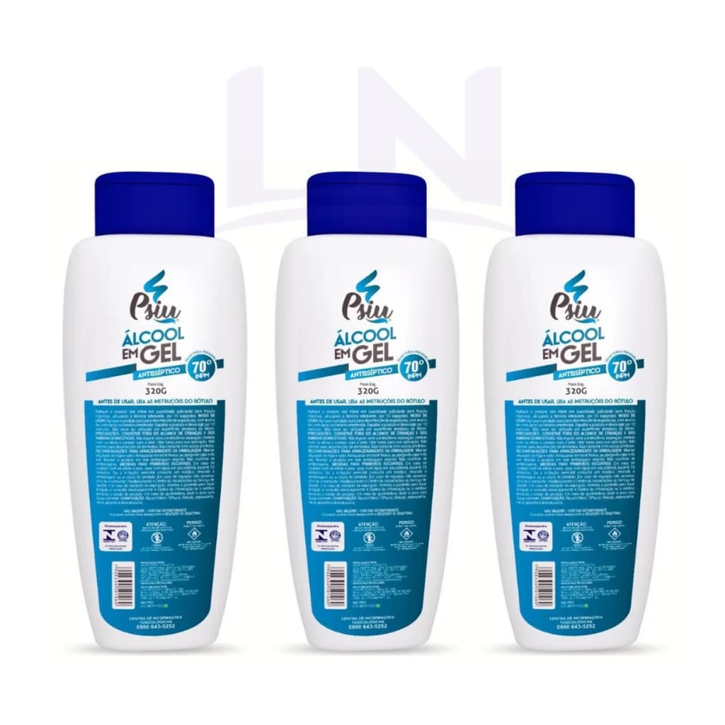 Kit 3 Alcool em Gel 70% 320g