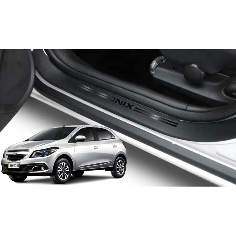 Jogo Soleira Premium Gm Onix 2012 A 2019 Preto