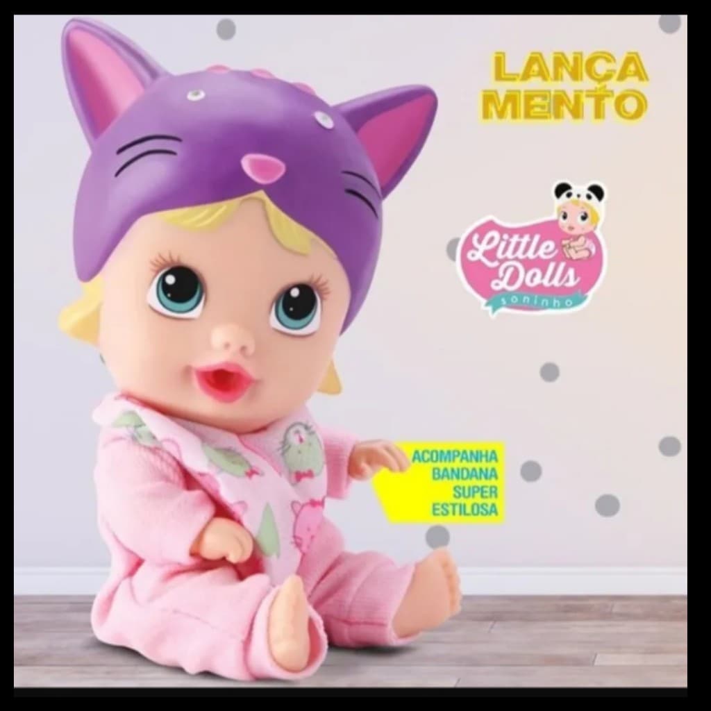 Boneca Little Dolls Soninho Faz Xixi + Fralda