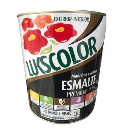 Esmalte Sintético Brilhante Solvente Cores 3,6 litros - Lukscolor
