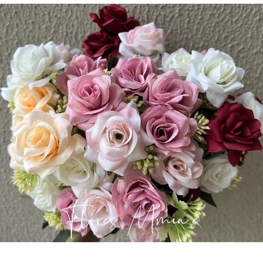 Rosa Artificial Buque Com 6 Flor P/ MY-2204