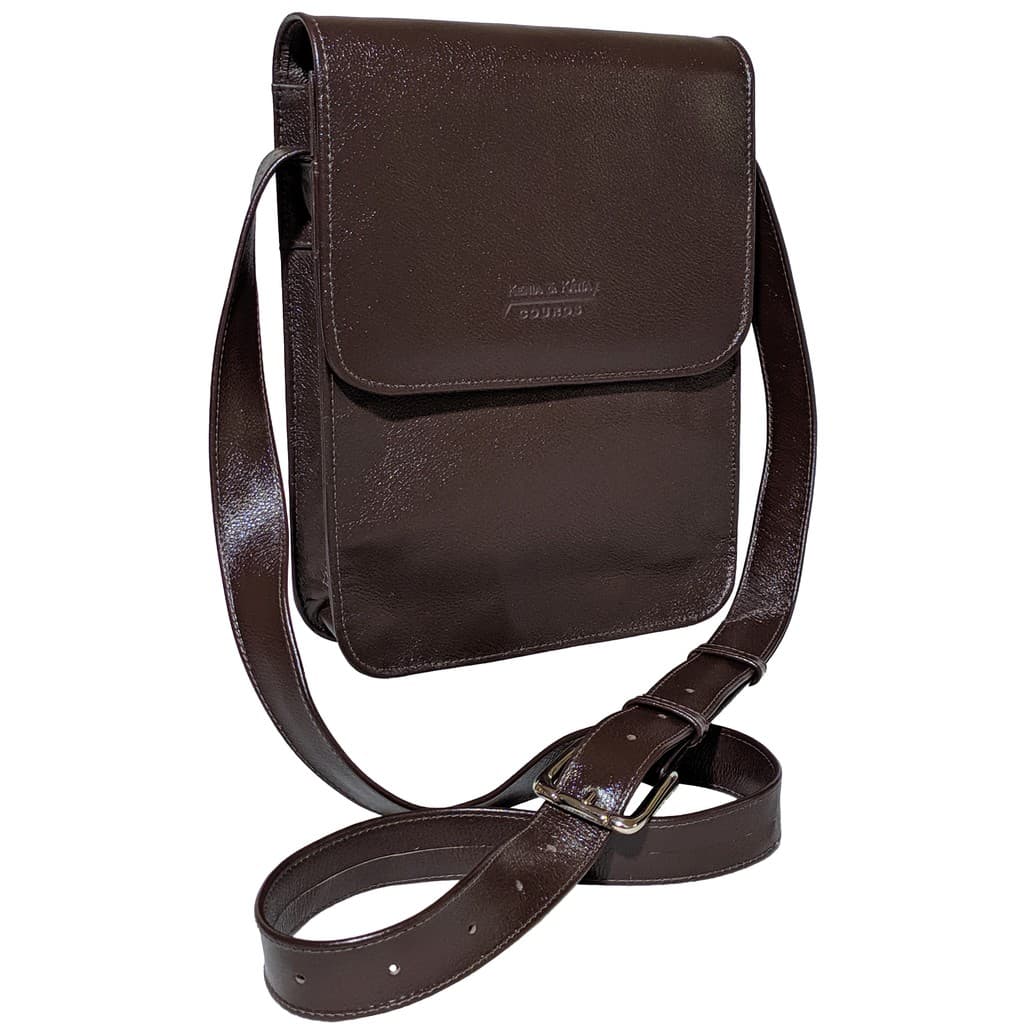 Bolsa Masculina Transversal Carteiro Couro Legitimo Pasta Social Porta Tablet Ipad
