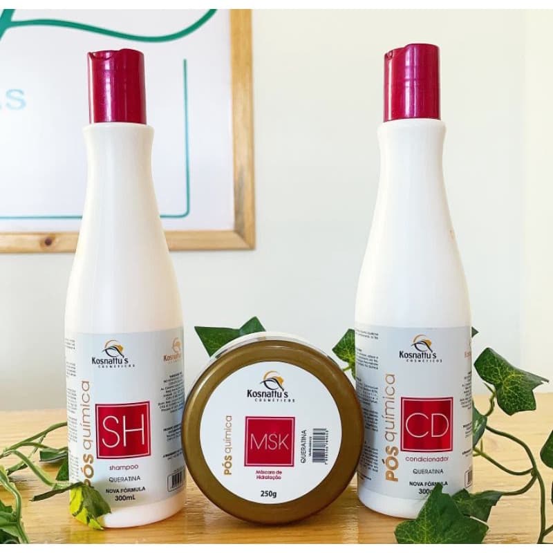 Kit Capilar Pós Quimica C/ 3pçs Kosnattu's Cosméticos