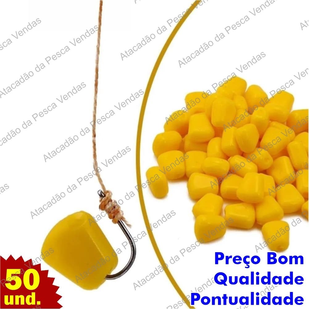 Isca Artificial Pesca Milho em Silicone Iscas Artificiais para Pesca de Tilápia Lambari Piau