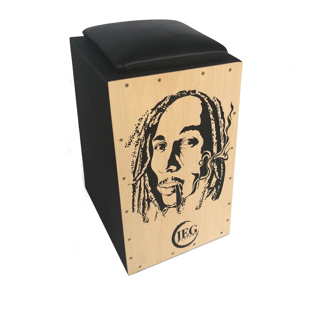 Cajon Inclinado JEG acústico Bob Marley