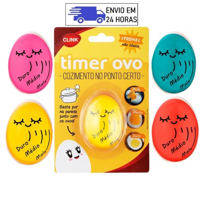 Egg Timer Ovo Cozido Temporizador Gema Mole Media Dura Cozimento Facil