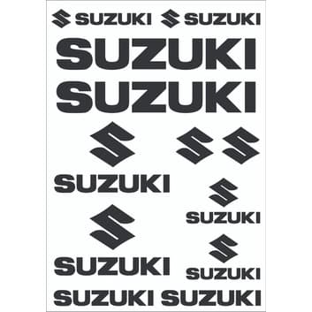 Cartela Adesivos Suzuki (12 Unidades) + Brinde