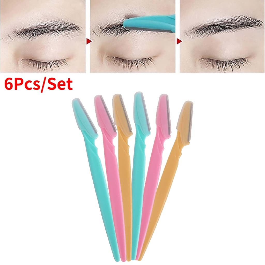 6 Pçs Navalha para Aparar Sobrancelha/Axila/Corpo / Removedor de Pelos