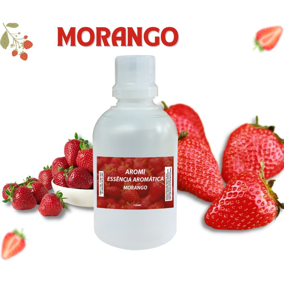 Essência Morango para Velas Aromáticas Artesanais 100 ML - Produção Artesanal de velas aromatizadas