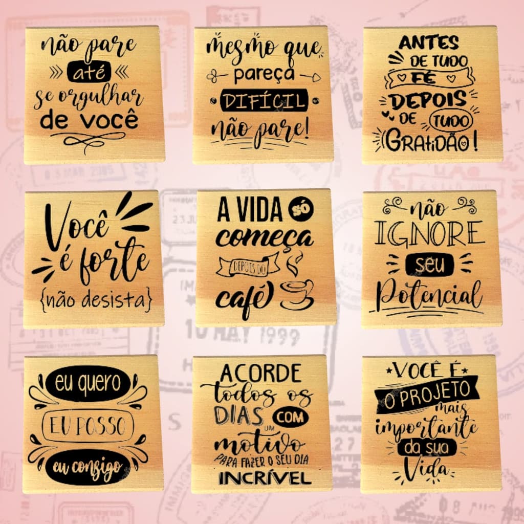 Carimbos Com Frases Motivacionais E Frases Legais Para Embalagens Kraft Tag