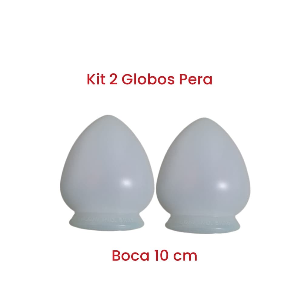 Kit 2 Luminárias Tipo Pera Globo Tipo Pera Boca 10cmTeto Ventilador de Teto Iluminação