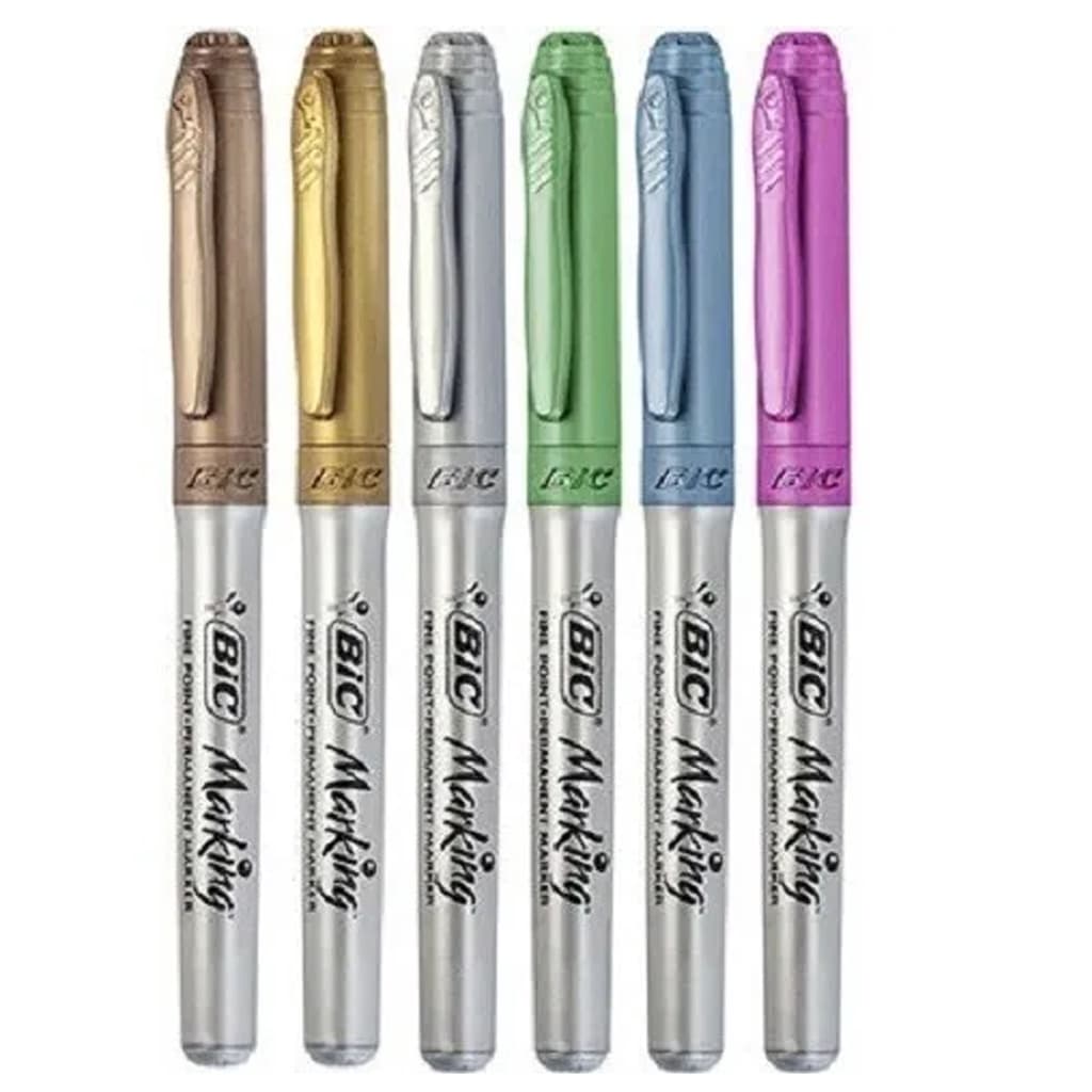 Pincel marcador Ouro Prata Lilás  Azul Vermelho Pink Verde Amarelo Laranja Preto Dourado Marcador Permanente Marking