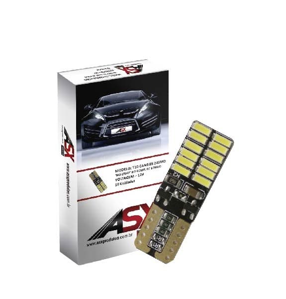 farolete led t10 24 leds canbus smd 12v lampada pingo 10 unidades lampada de led para farolete asx chip smd