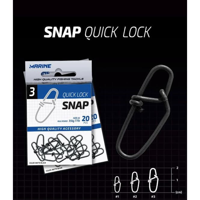 SNAP PARA ISCA ARTIFICIAL MARINE SPORTS REFORCADO - 20 UNIDADES - Envio Já
